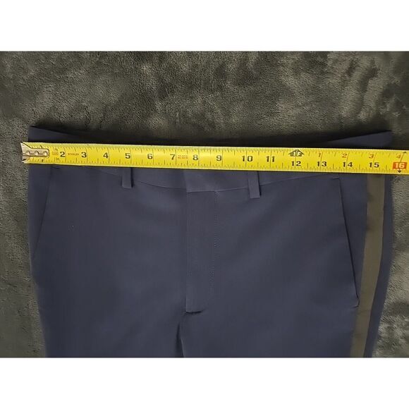 Asos Mens Navy Blue Dress Pants‎ Striped Size 32/30 - Picture 5 of 6